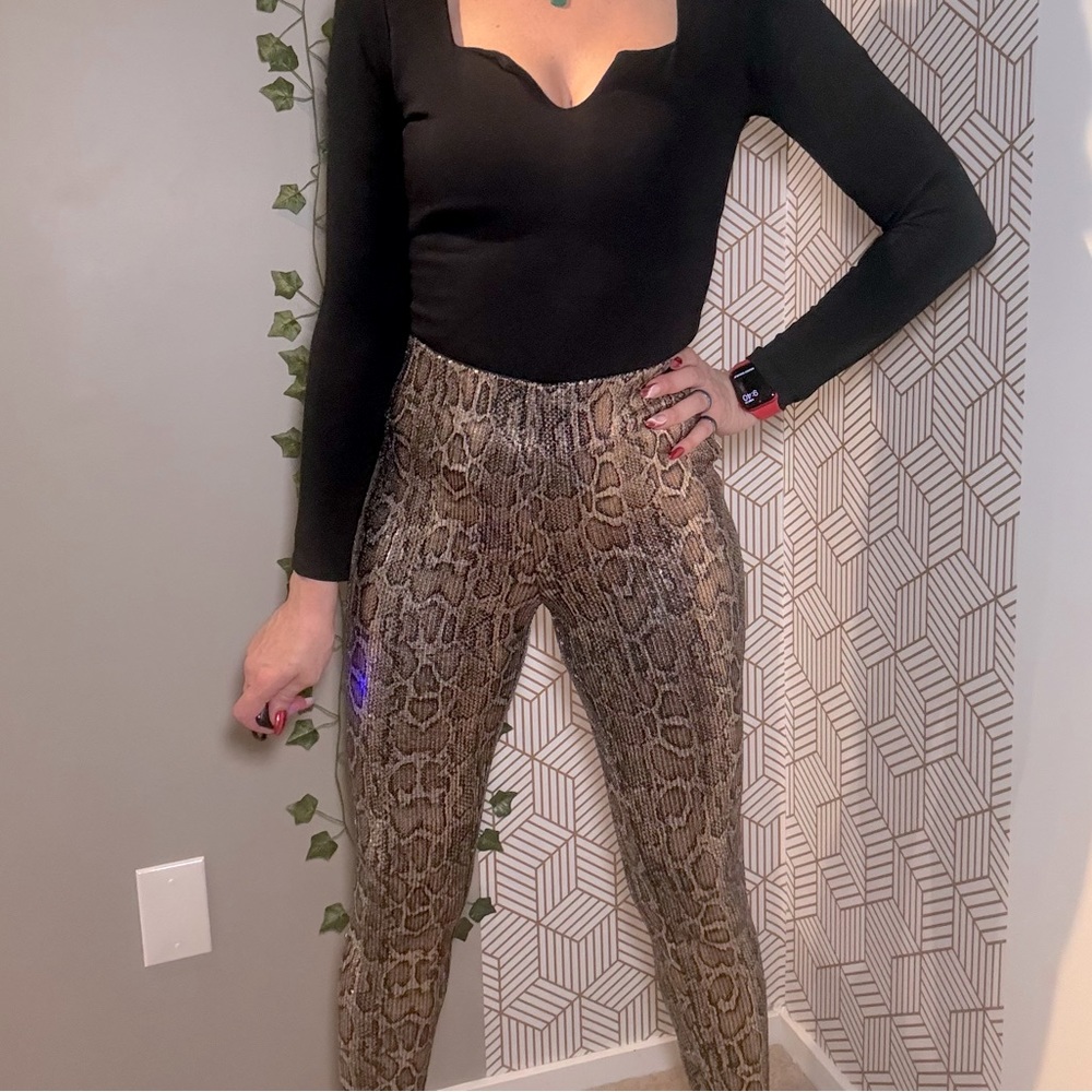 Urban outfitters sequins leggings. Animal print. XS TP but first small a…
